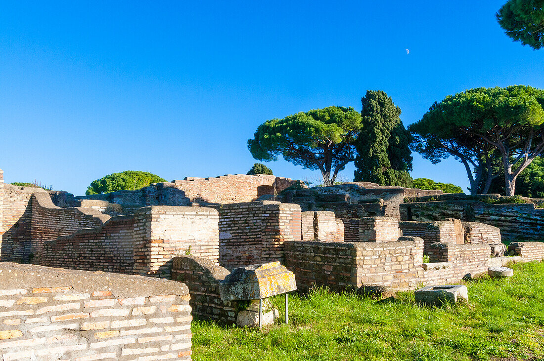 Sacred area of the Republican Temples (Area Sacra dei Templi Repubblicani), Ostia Antica archaeological site, Ostia, Rome province, Latium (Lazio), Italy, Europe