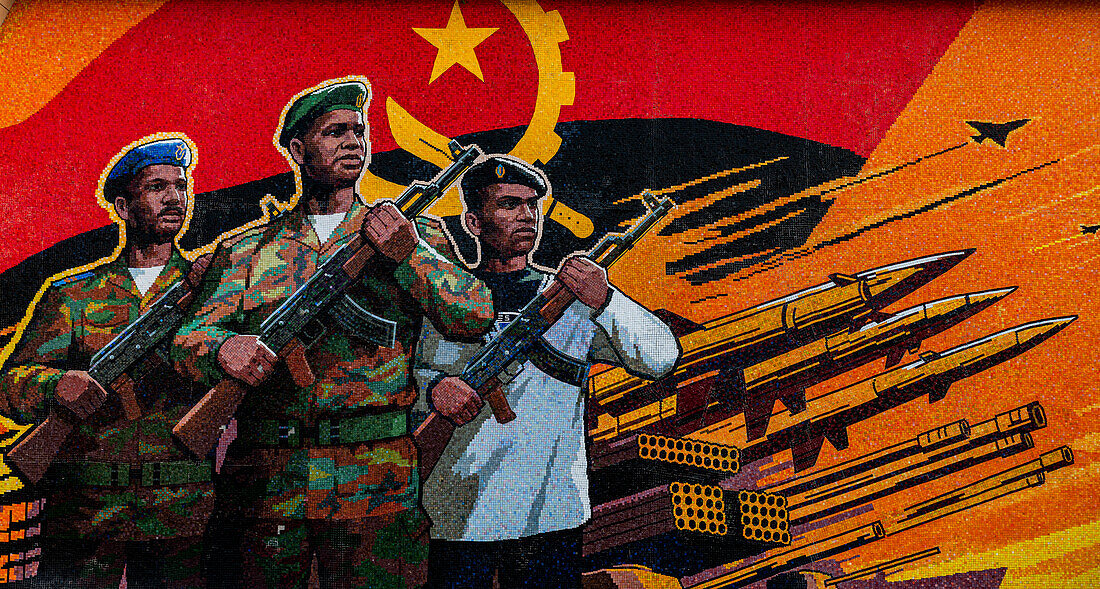 Propagandamosaiken, Fort von San Miguel, Luanda, Angola, Afrika