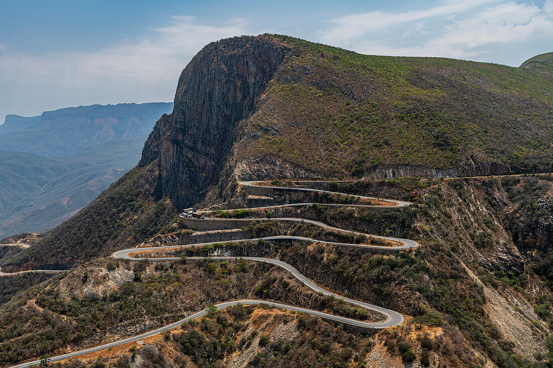 Aerial of Serra da Leba mountain pass, Angola, Africa