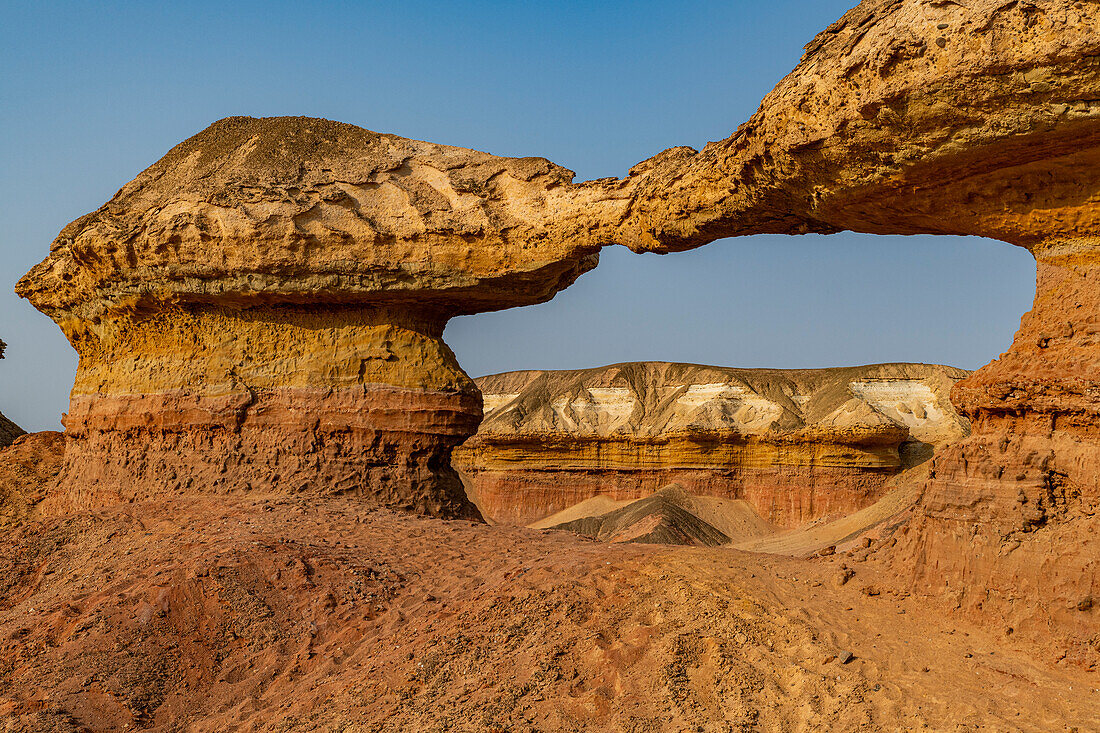 Sandstone arch, Namibe (Namib) desert, Iona National Park, Namibe, Angola, Africa