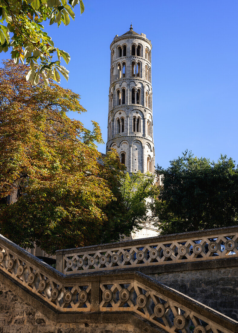 Fenestrelle-Turm, Kathedrale Saint-Theodorit, Uzes, Gard, Frankreich, Europa