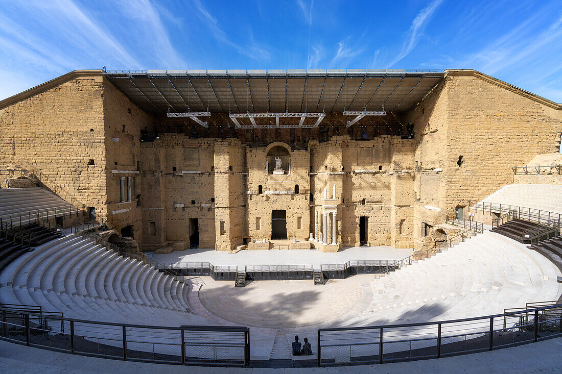 The Roman Amphitheatre in Orange, UNESCO World Heritage Site, Orange, Provence, France, Europe