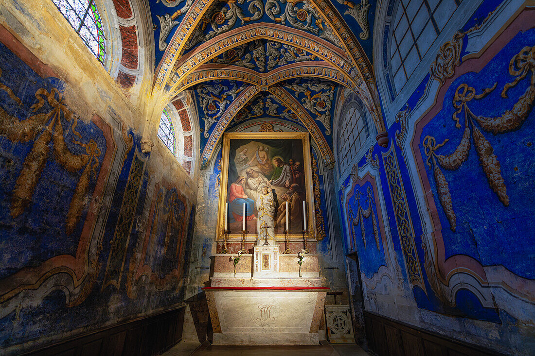 Innenraum der Kathedrale Saint-Theodorit in Uzes, Uzes, Gard, Provence, Frankreich, Europa