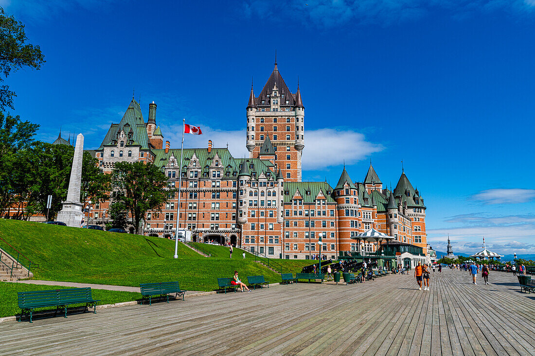 Dufferin Terrace and Chateau Frontenac, Quebec City, Quebec, Canada, North America