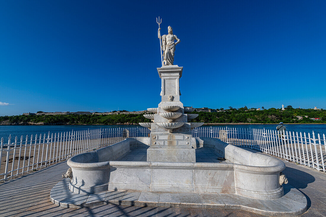 Neptune fountain, Havana, Cuba, West Indies, Central America