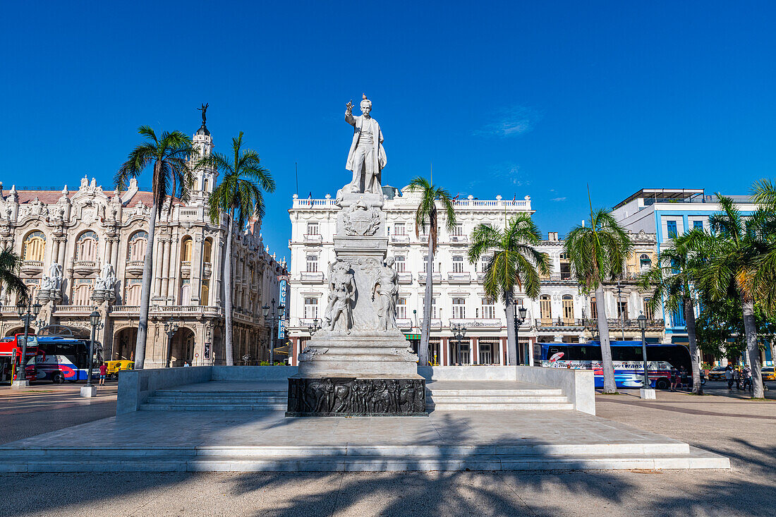 Jose Marti statue in the Parque Central, Havana, Cuba, West Indies, Central America