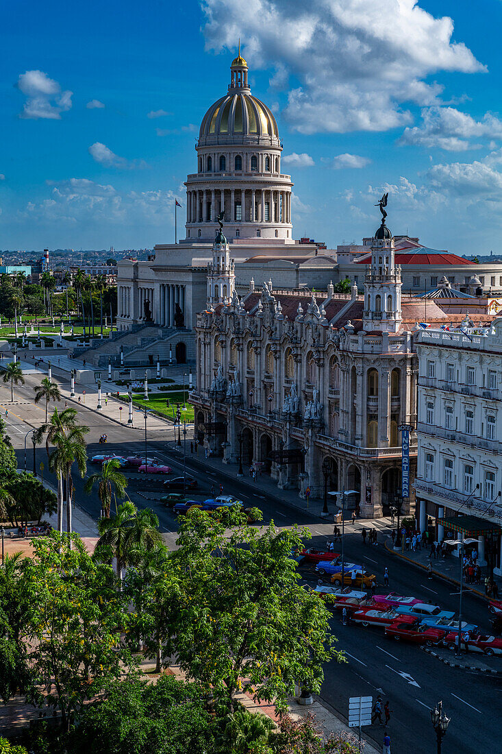 Blick über Havanna und sein Kapitol, Havanna, Kuba, Westindien, Mittelamerika
