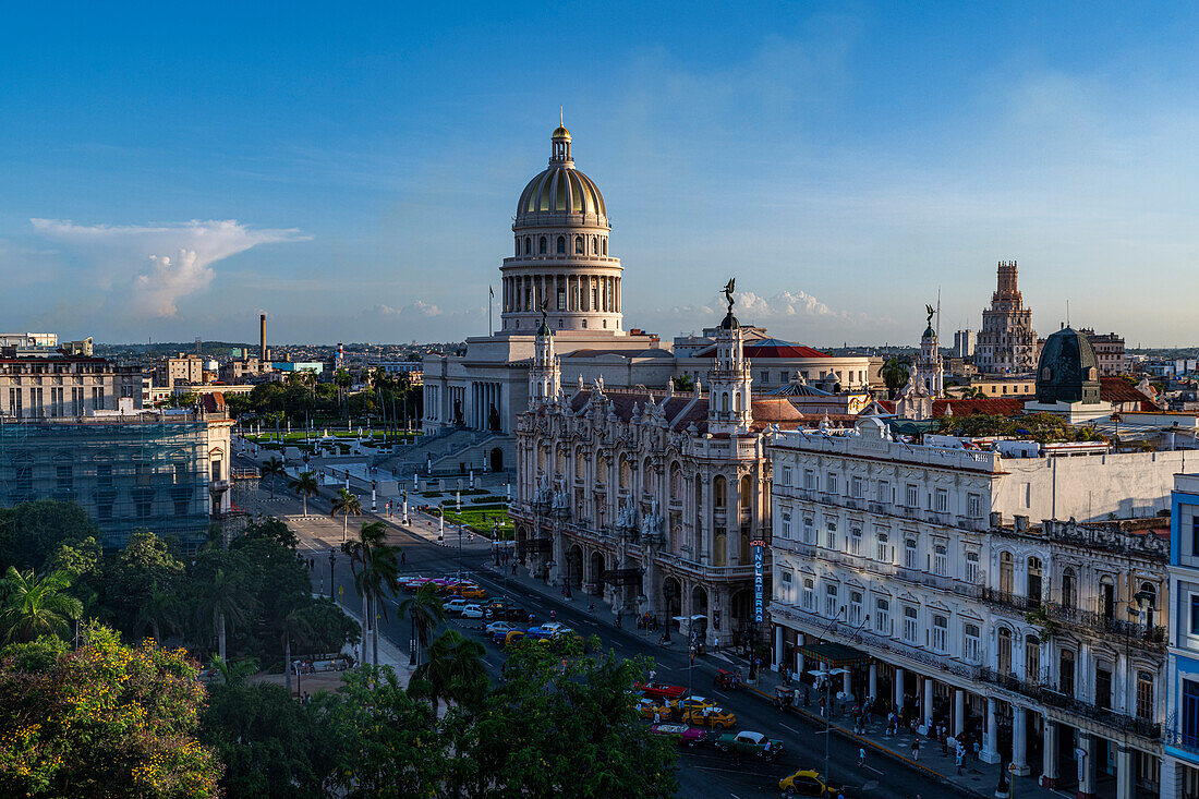 Blick über Havanna und sein Kapitol, Havanna, Kuba, Westindien, Mittelamerika