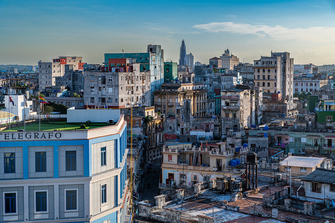 View over the old town of Havana, Cuba, West Indies, Central America