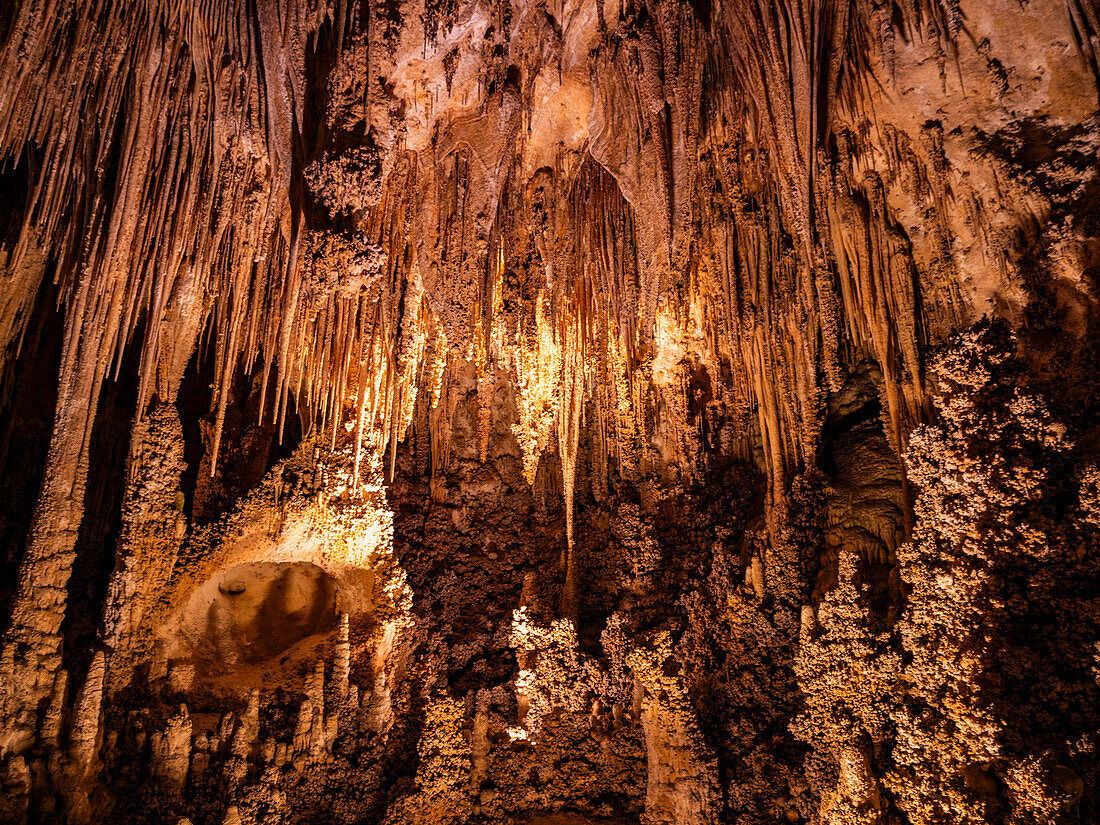 Im Inneren des Großen Saals im Carlsbad Caverns National Park, UNESCO-Welterbe, gelegen in den Guadalupe Mountains, New Mexico, Vereinigte Staaten von Amerika, Nordamerika