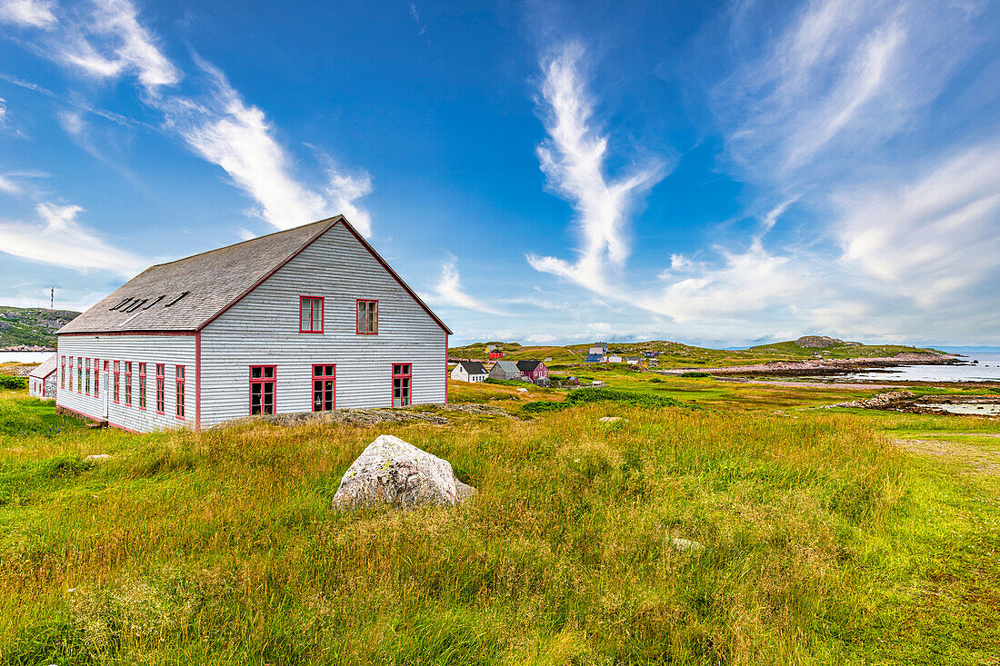 Old fishing houses, Ile aux Marins, fishermen's island, Territorial Collectivity of Saint-Pierre and Miquelon, Overseas Collectivity of France, North America