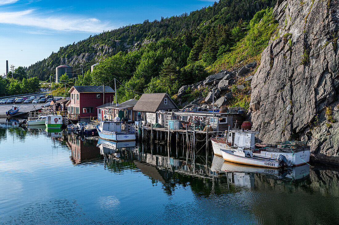 Quidi Vidi boat harbour, St. John's, Newfoundland, Canada, North America