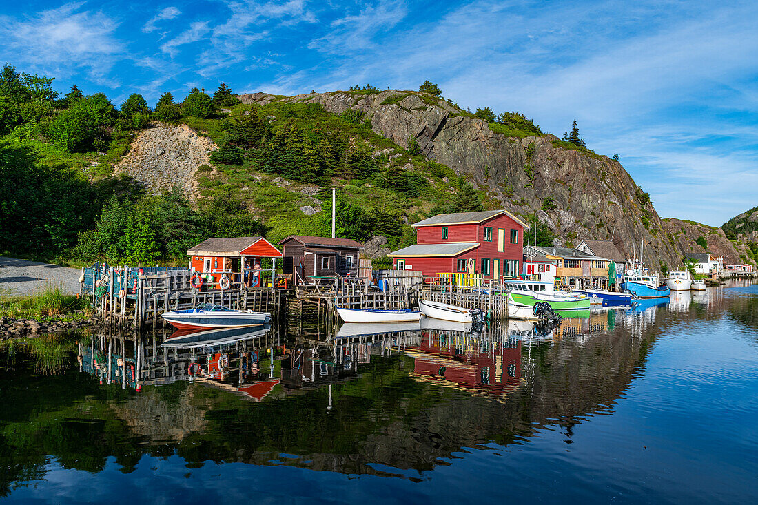 Quidi Vidi boat harbour, St. John's, Newfoundland, Canada, North America