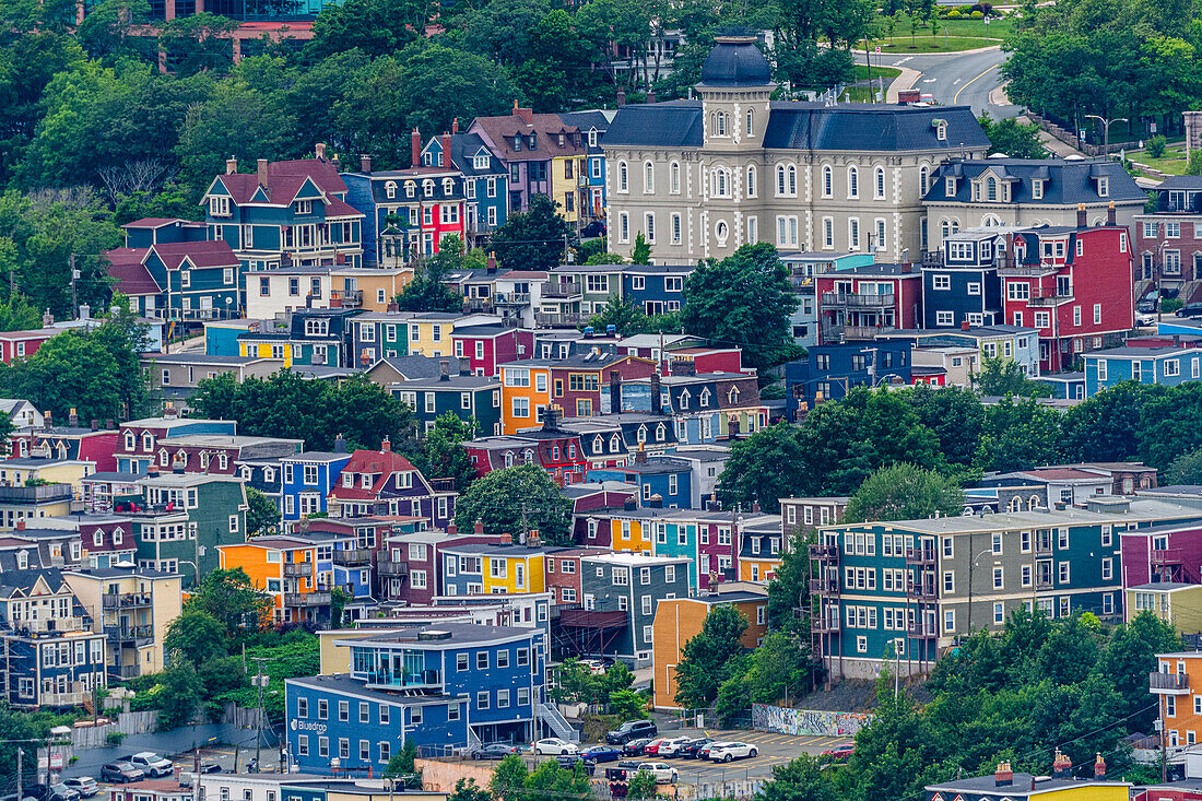 The town of St. John's from Signal Hill National Historic Site, St. John's, Newfoundland, Canada, North America