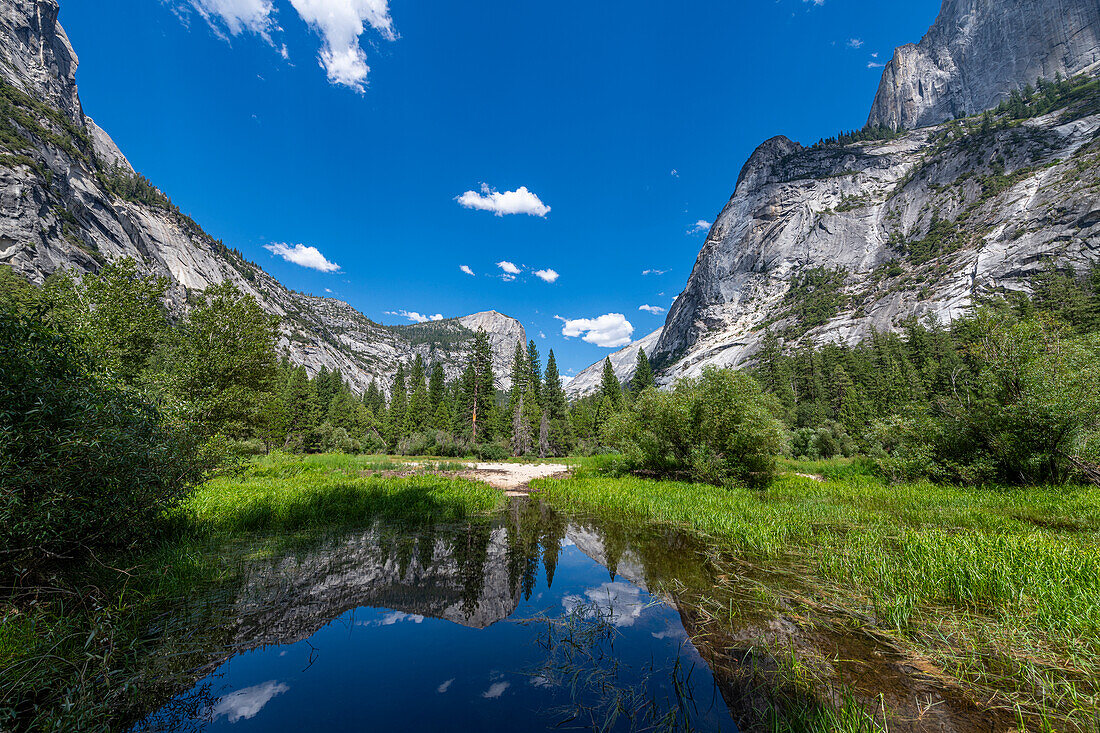 Mirror Lake in the Tenaya Canyon, Yosemite National Park, UNESCO World Heritage Site, California, United States of America, North America