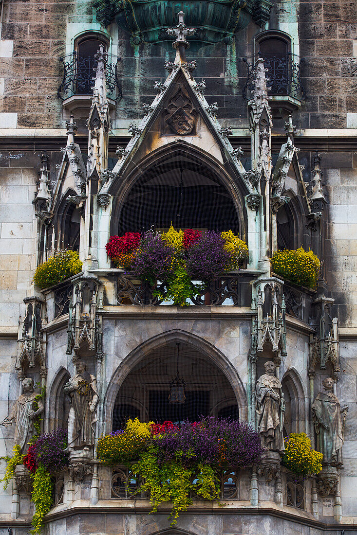 Glockenspiel, Neues Rathaus, Marienplatz (Platz), Altstadt, München, Bayern, Deutschland, Deutschland, Europa