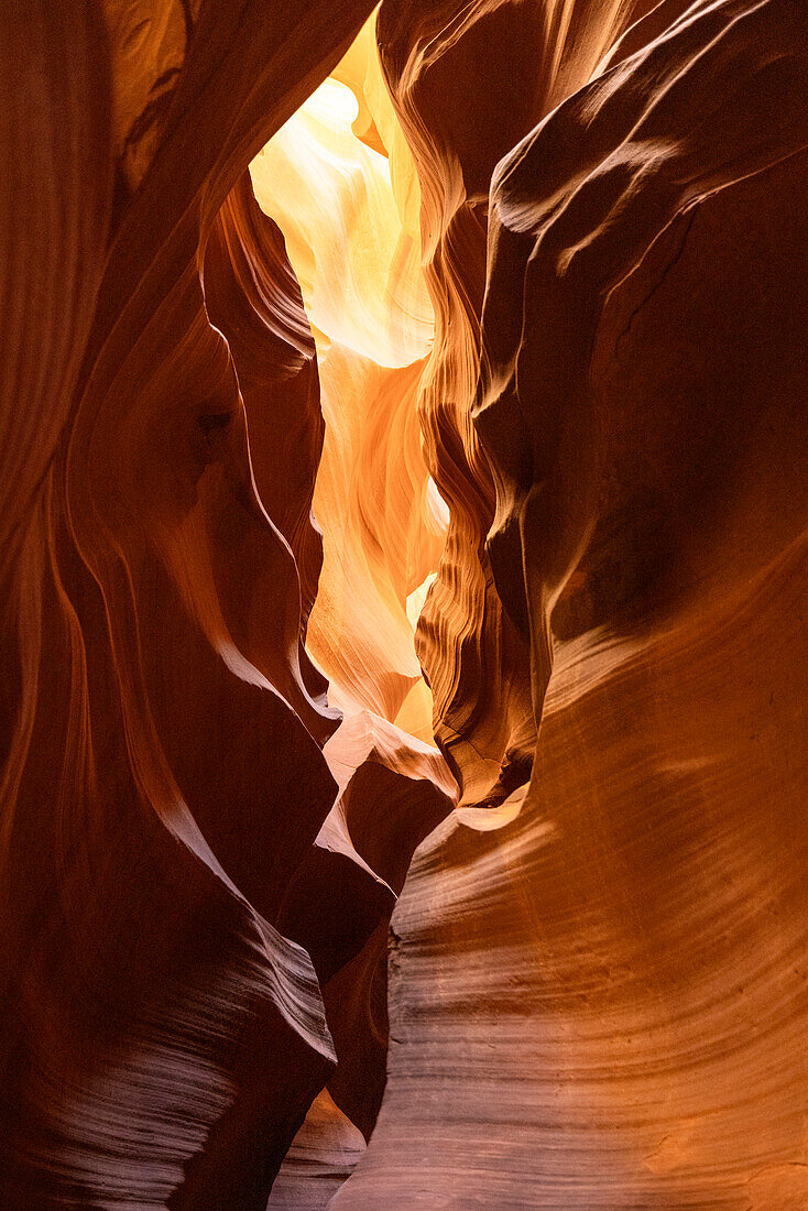 The Upper Antelope Canyon on a sunny summer day, Page, Arizona, United States of America, North America