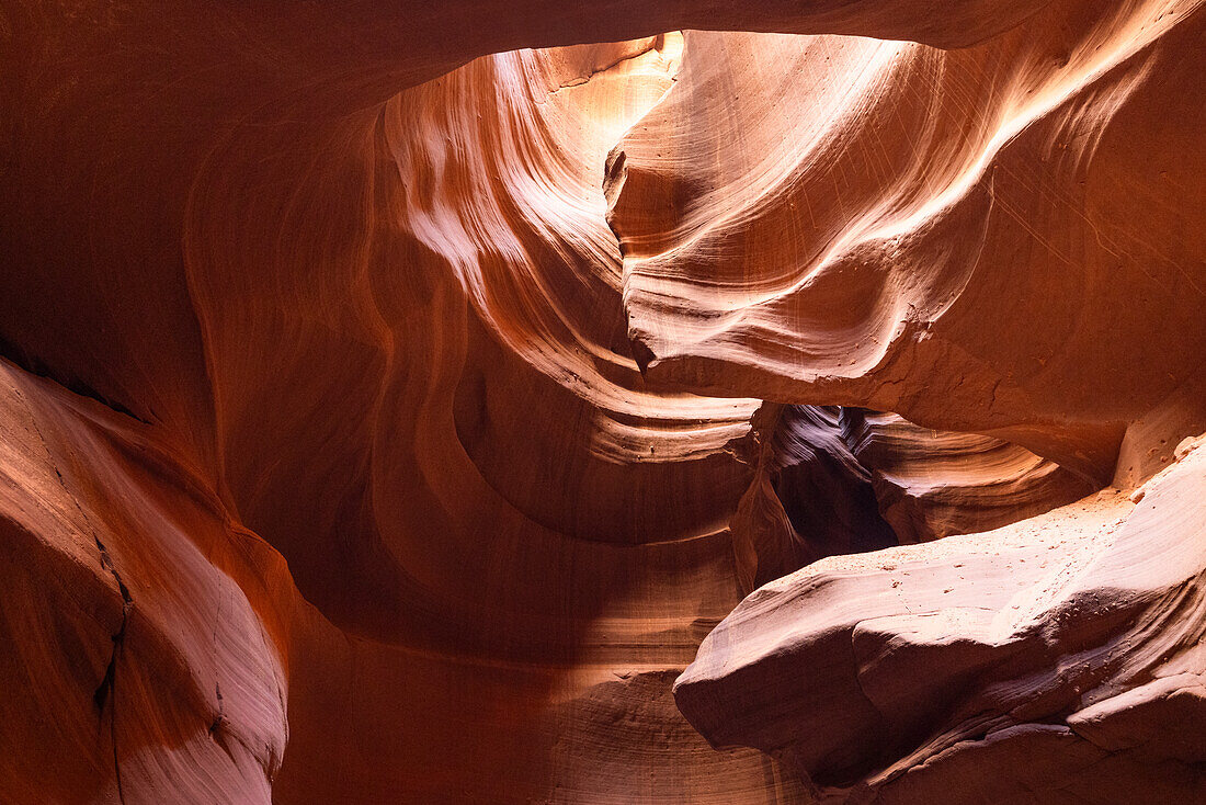 The Upper Antelope Canyon on a sunny summer day, Page, Arizona, United States of America, North America