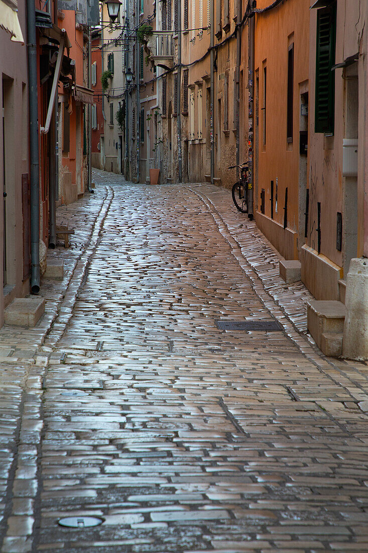 Straßenszene, Altstadt, Rovinj, Kroatien, Europa