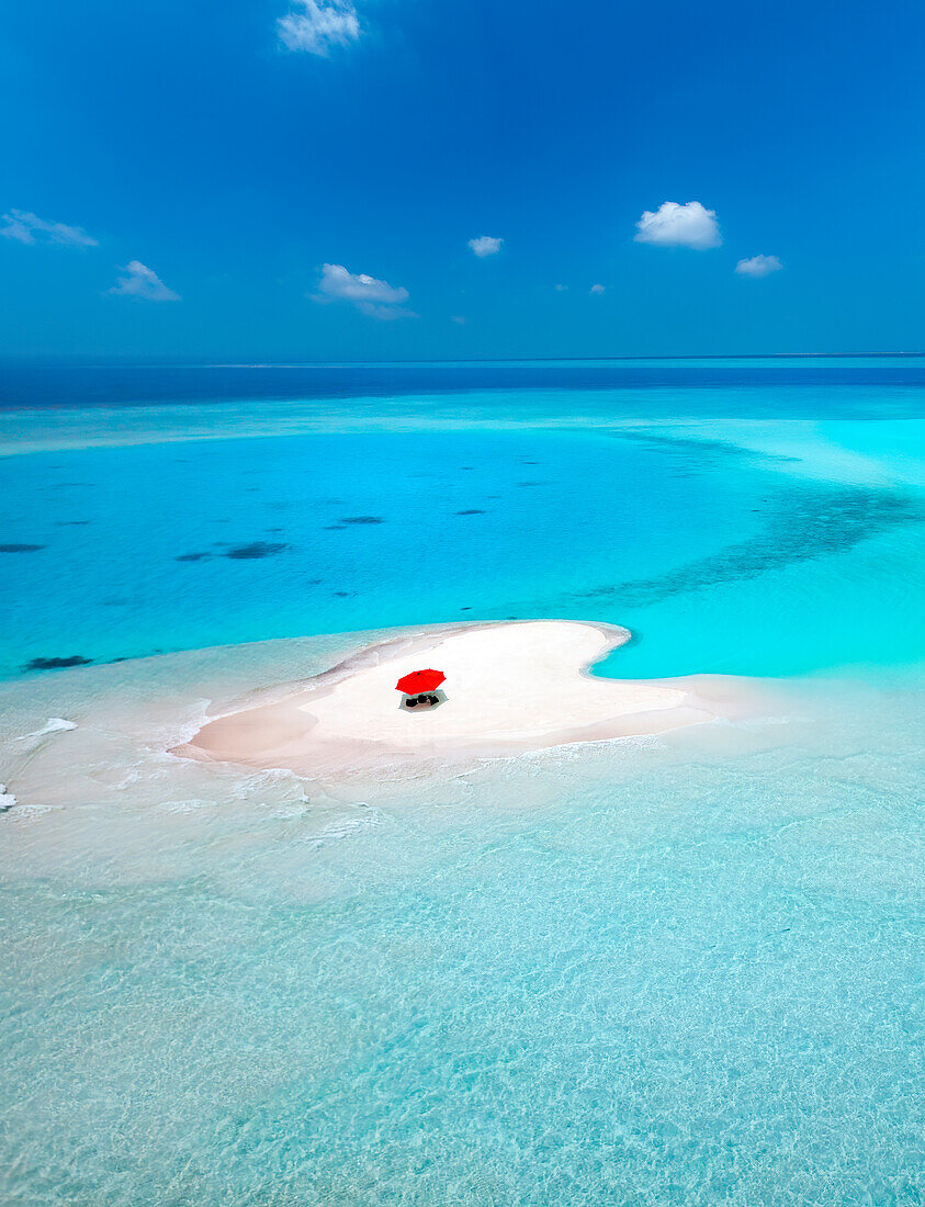 Herzförmige Sandbank, Die Malediven, Indischer Ozean, Asien