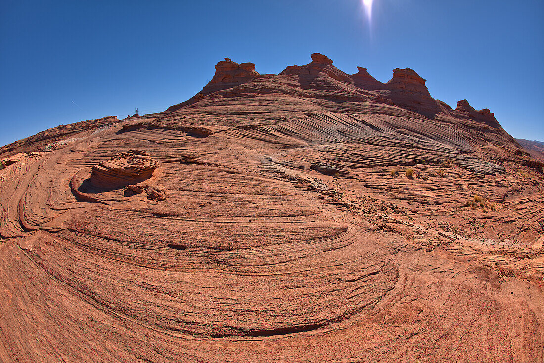 The east rocks of the New Wave along the Beehive Trail in the Glen Canyon Recreation Area near Page, Arizona, United States of America, North America