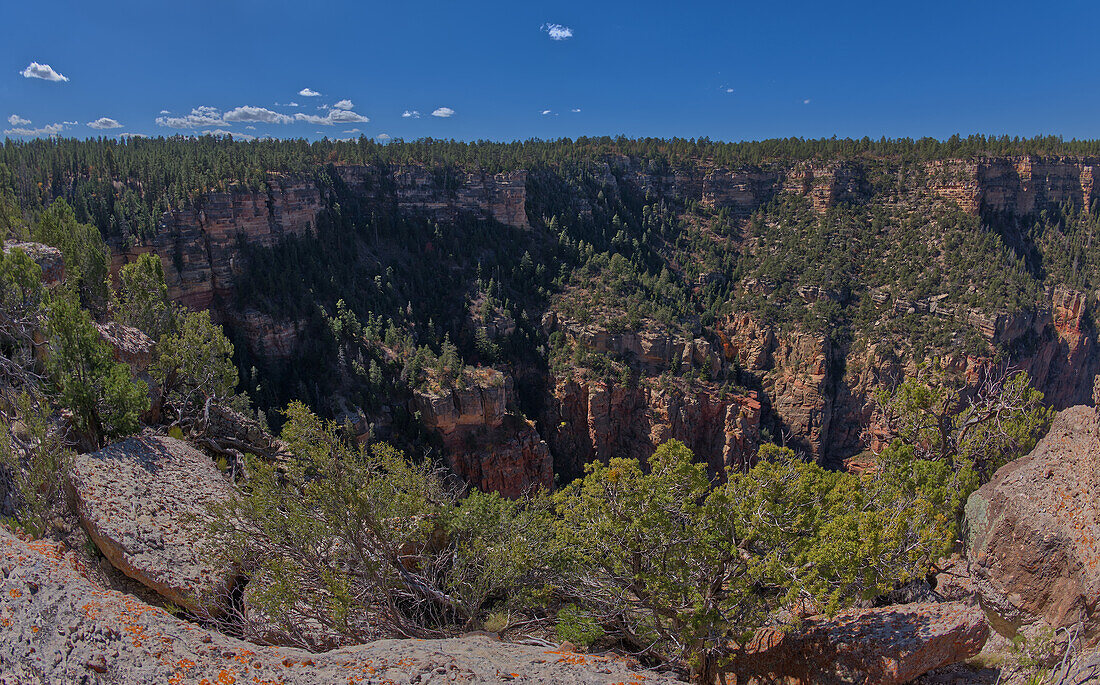 Hearst Hill von der anderen Seite des Hance Canyon am South Rim des Grand Canyon, Grand Canyon National Park, UNESCO-Weltnaturerbe, Arizona, Vereinigte Staaten von Amerika, Nordamerika