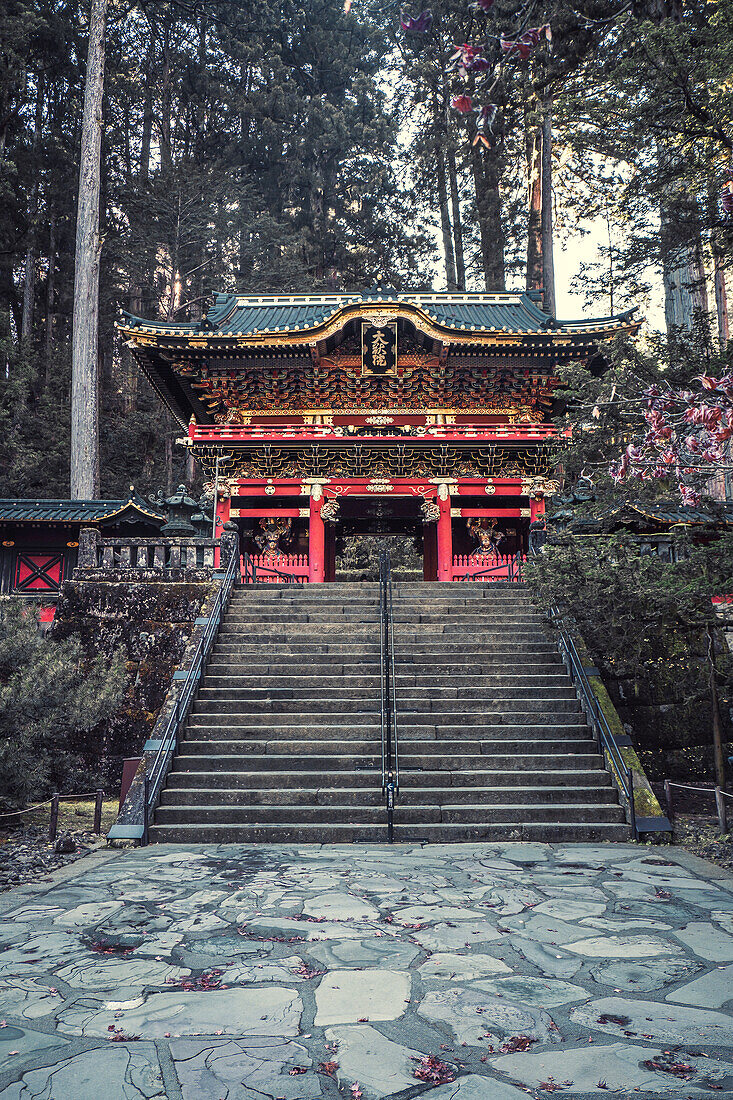 Niomon Gate in the temples of Nikko, UNESCO World Heritage Site, Tochigi, Honshu, Japan, Asia