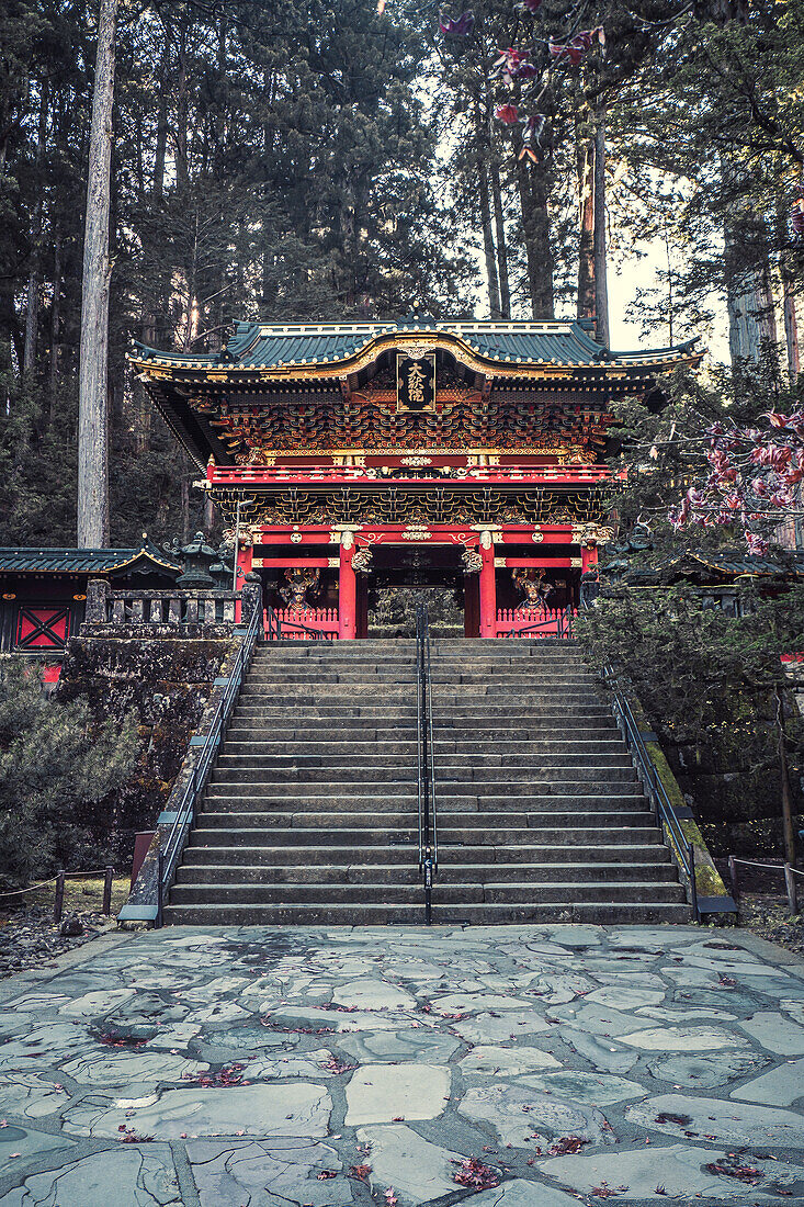 Niomon-Tor in den Tempeln von Nikko, UNESCO-Welterbestätte, Tochigi, Honshu, Japan, Asien