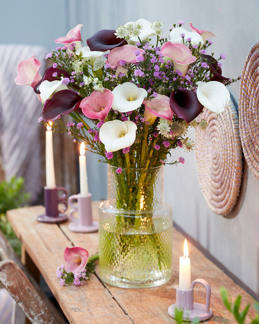 Mixed calla bouquet