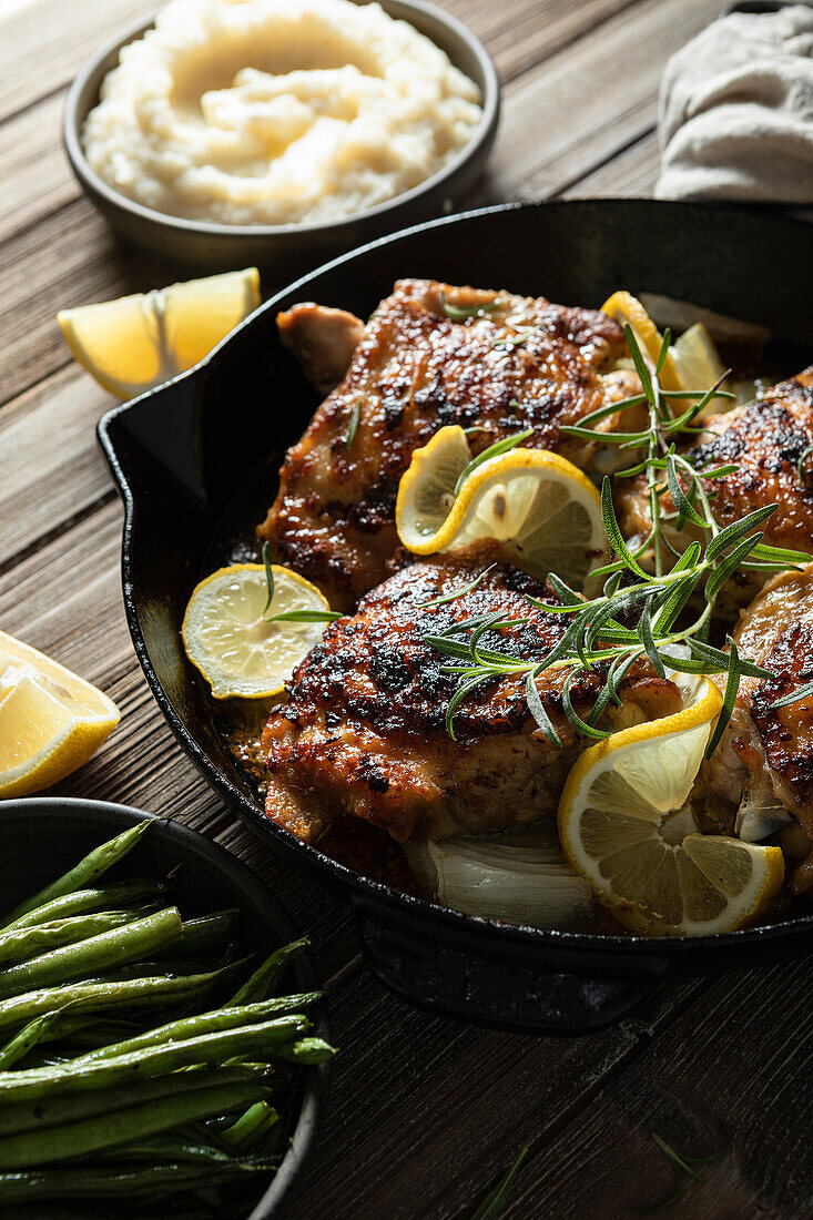 Chicken Thighs with Rosemary and Lemon