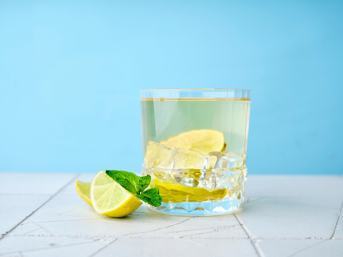 Summer cocktail with mint and lemon