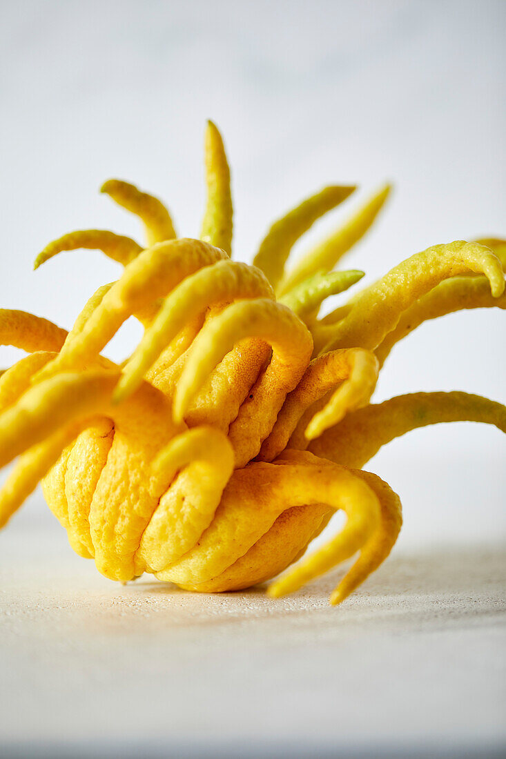 Buddha's hand lemon close-up