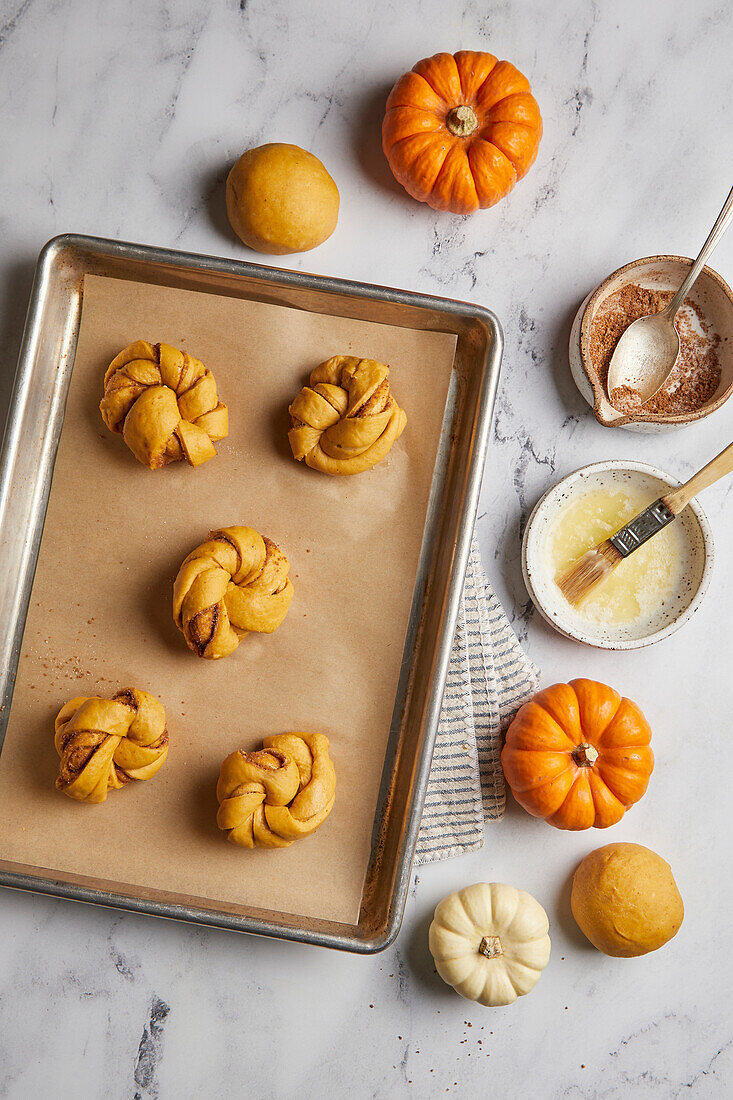 Homemade pumpkin and cinnamon dough