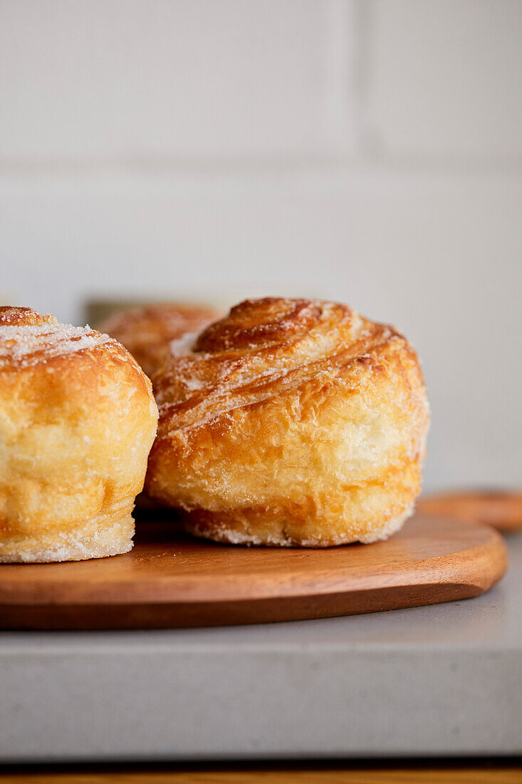 Pastries in close-up in the kitchen