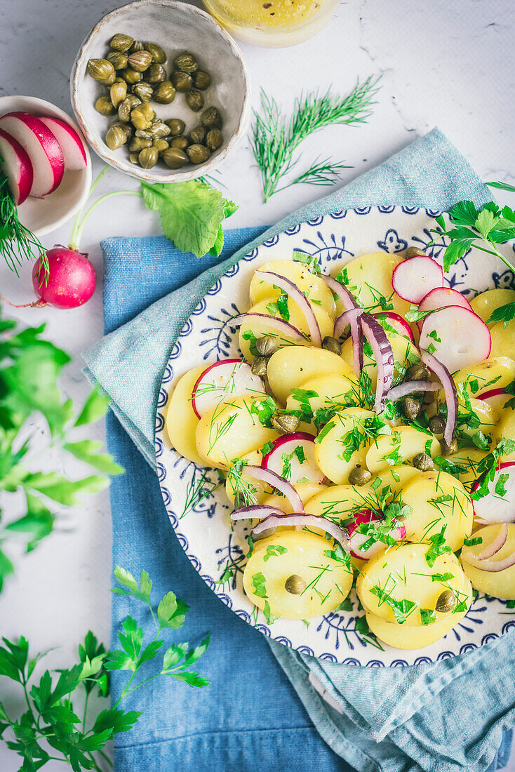 Kartoffelsalat mit Senf-Vinagrette