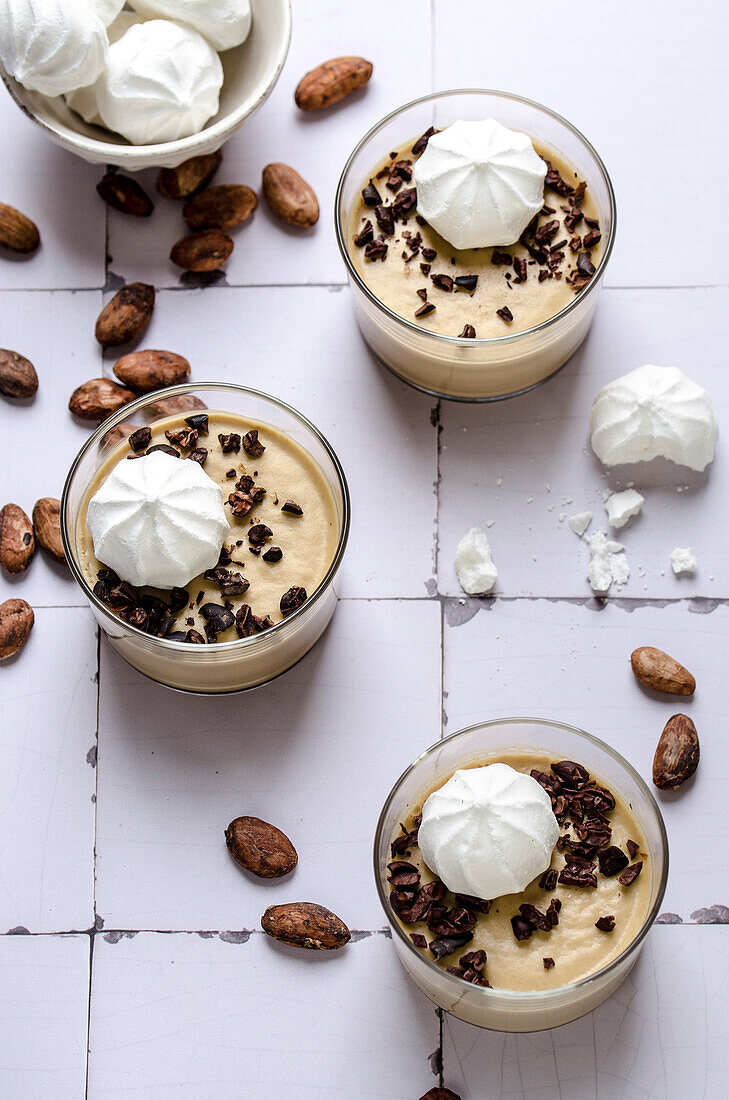 Coffee Panna Cotta Italian dessert