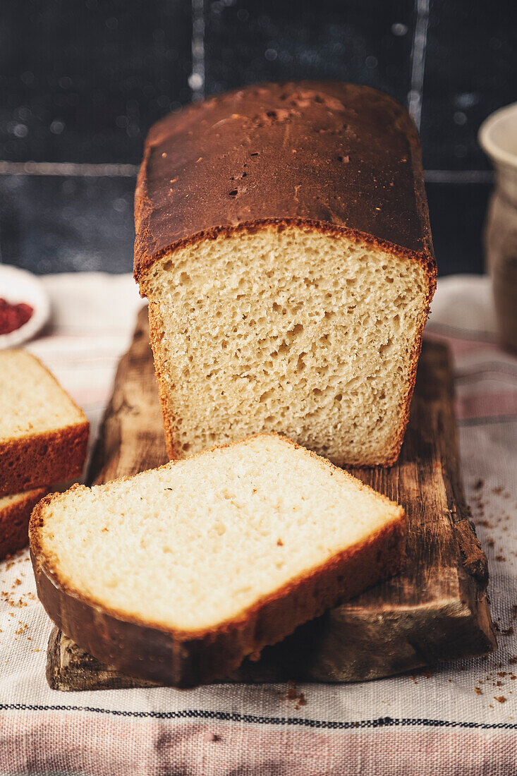 Slices of homemade sourdough bread