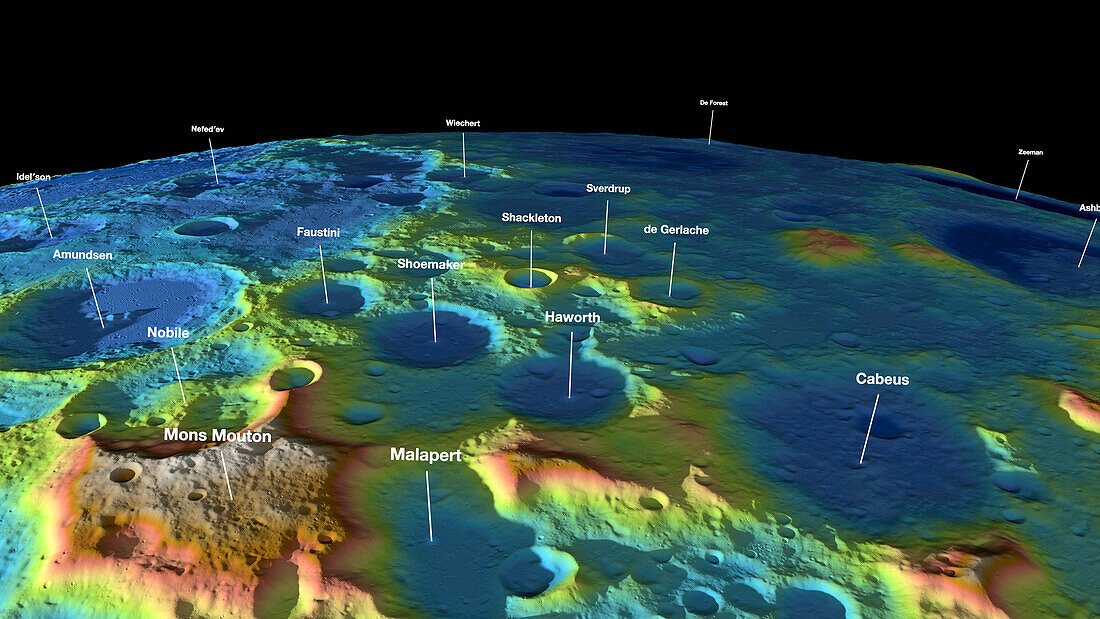 Lunar South Pole topography