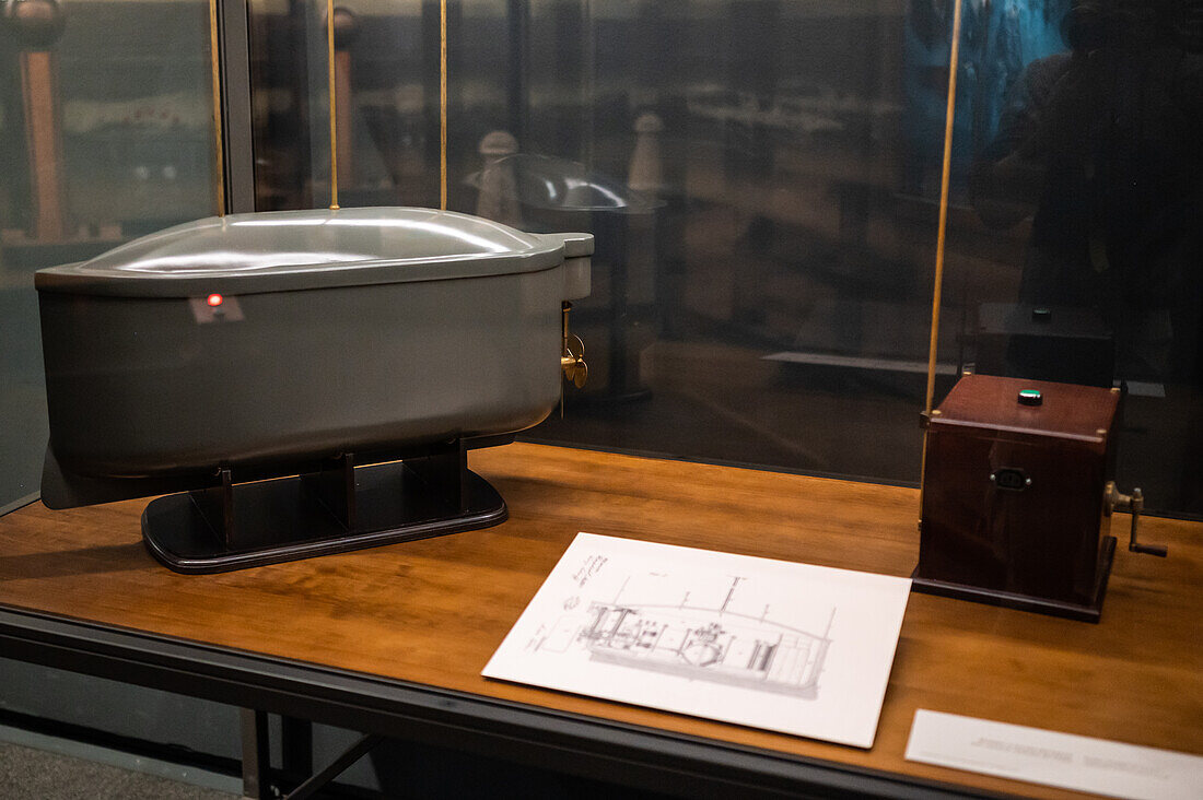 Remote controlled boat prototype at Nikola Tesla exhibition