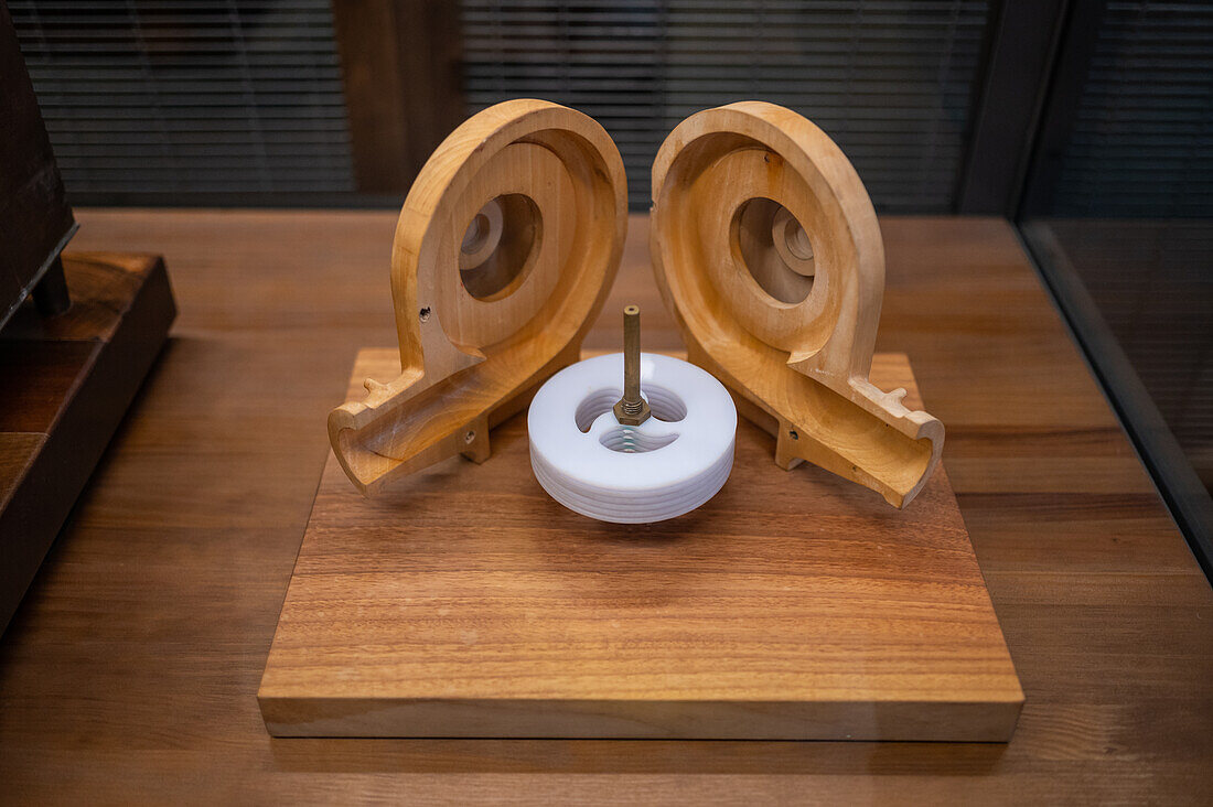 Model turbine at Nikola Tesla exhibition