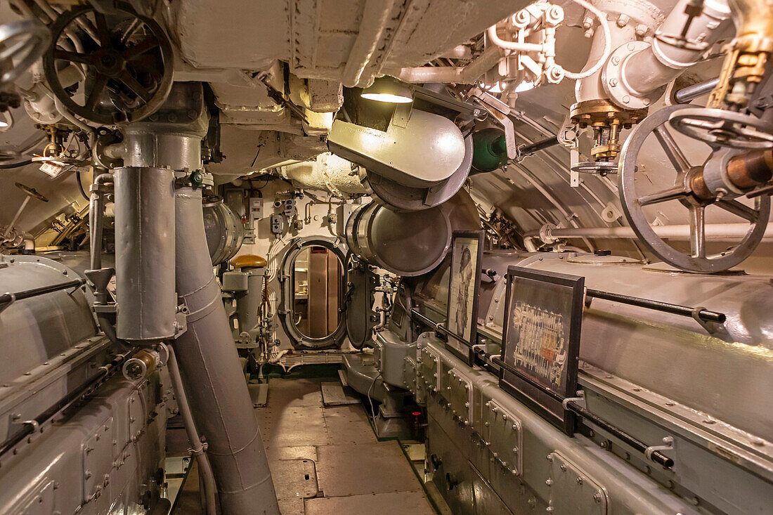Engine room of submarine
