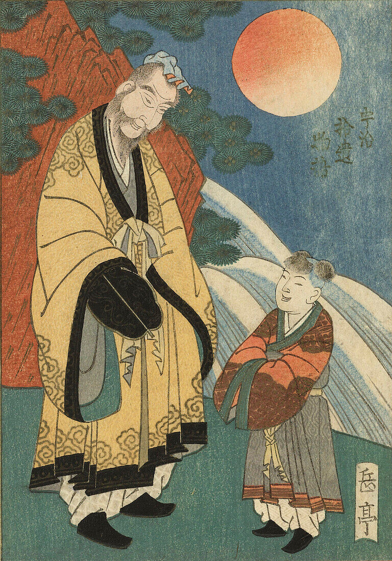 Confucius, Chinese philosopher, illustration