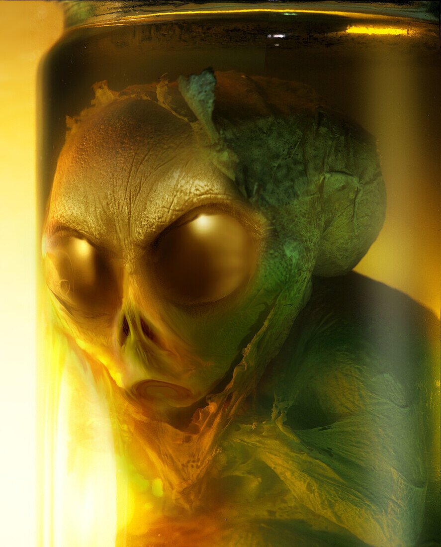 Captured alien, conceptual image