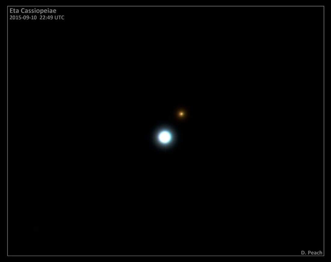 Binary star Eta Cassiopeiae