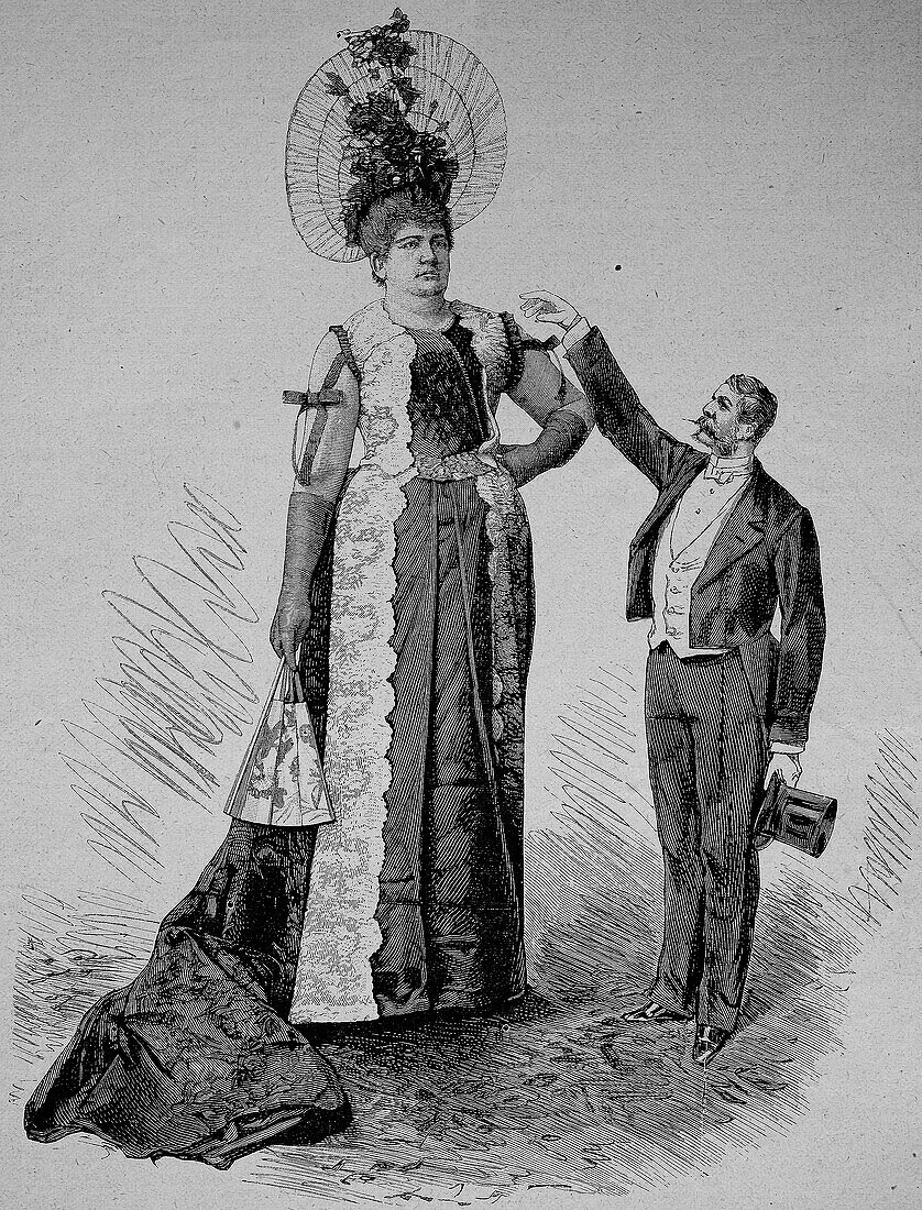 Giantess Rosita, 19th century illustration