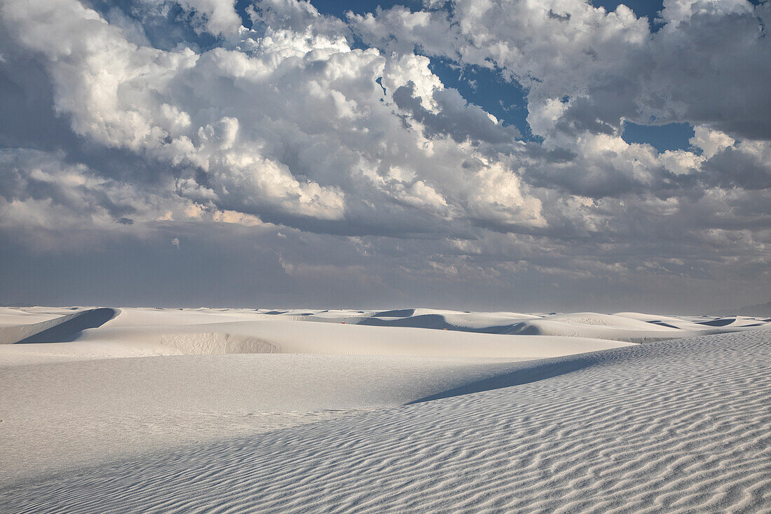 Cumulus clouds , White Sands, New Mexico, USA