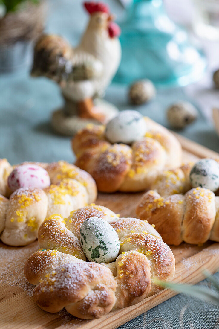 Easter yeast wreaths