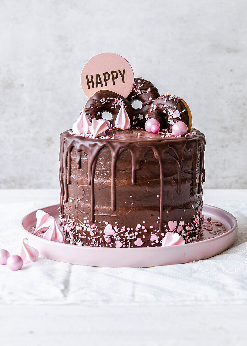 Schokoladen-Drip Cake