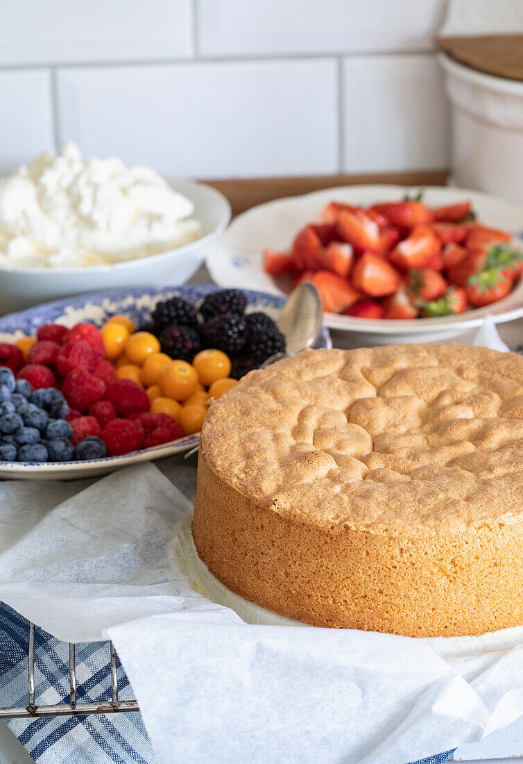 Sponge base for summer cake