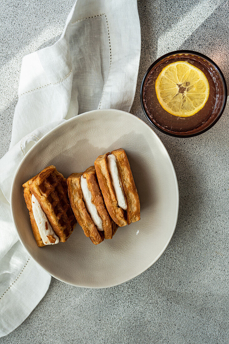 Belgische Waffeln mit Marshmallows